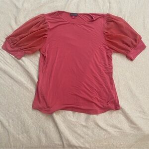Vince Camuto Puff Sleeve Blouse - Pink